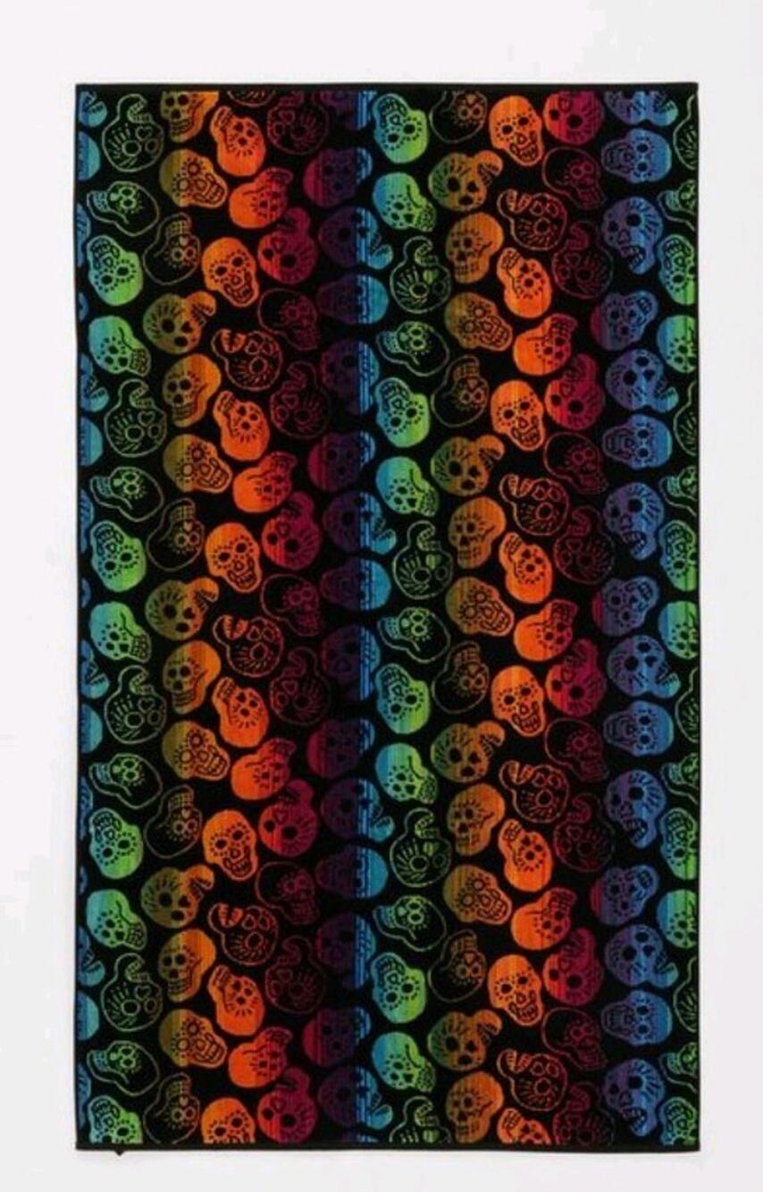 Pendleton Sugar Skulls Spa Beach Towel HTF! oversized 40× 66 inches